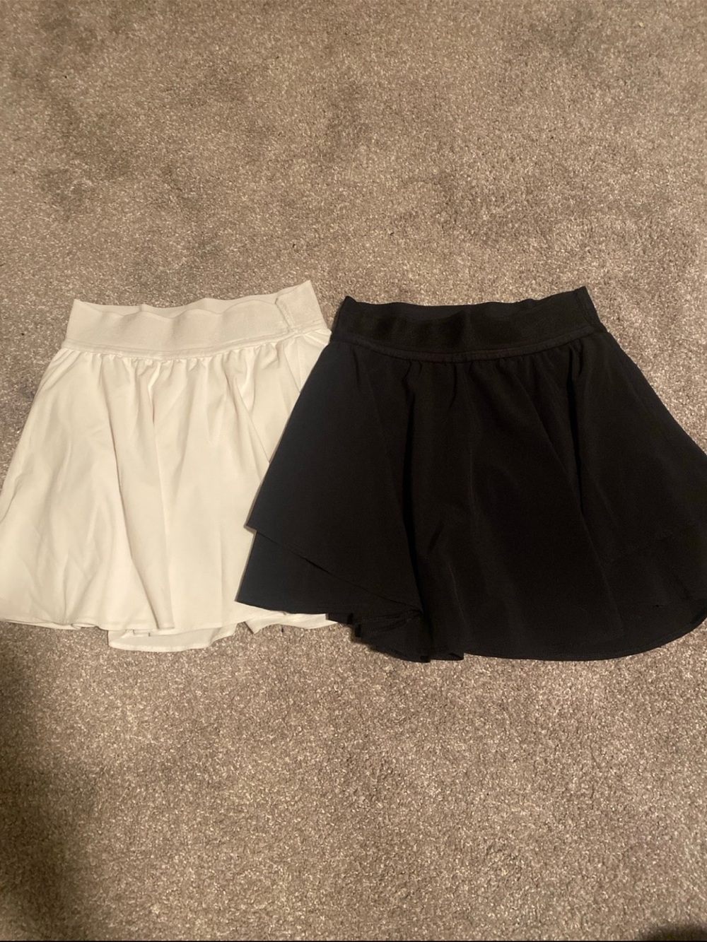 lululemon athletica Black & White Layered Skater Skirt Duo